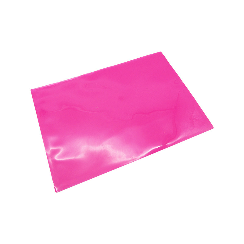 Plastic Zipper File - Pink