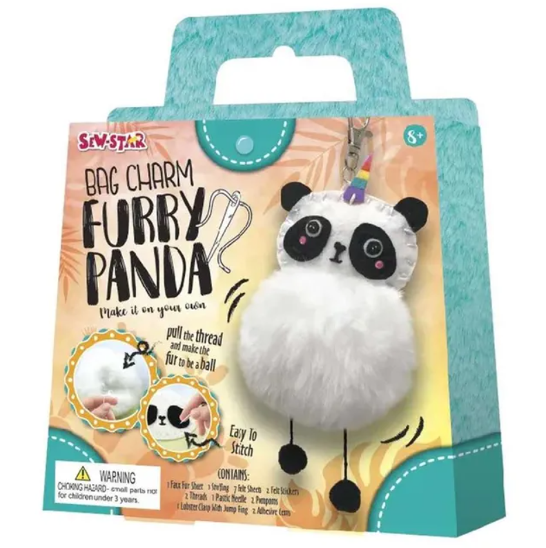 Make It Your Own Bag Charm - Furry Panda
