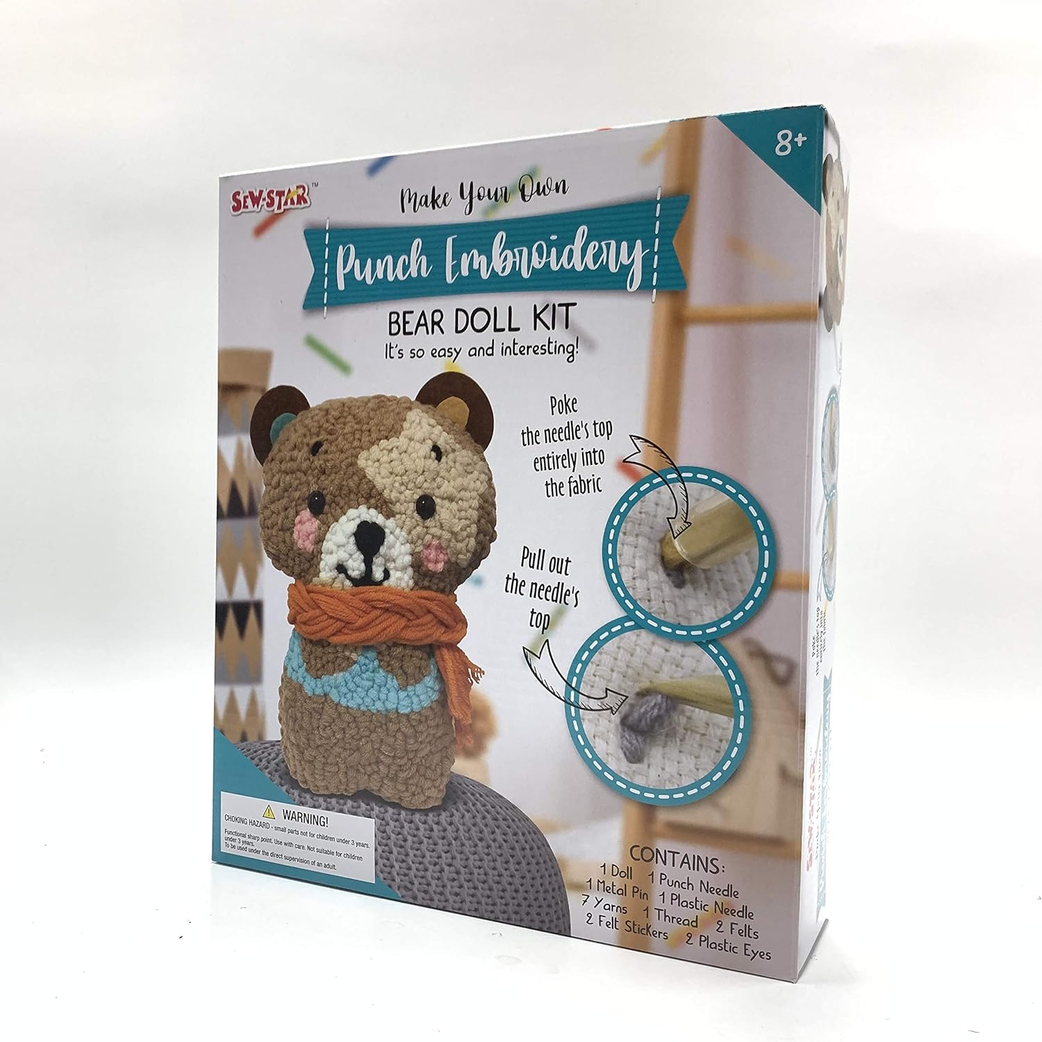 Punch Embroidery Kit - Bear Doll
