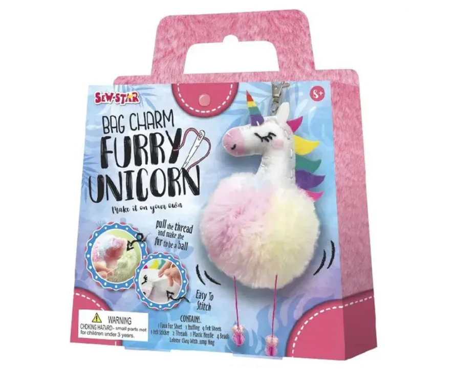 Make It Your Own Bag Charm - Furry Unicorn