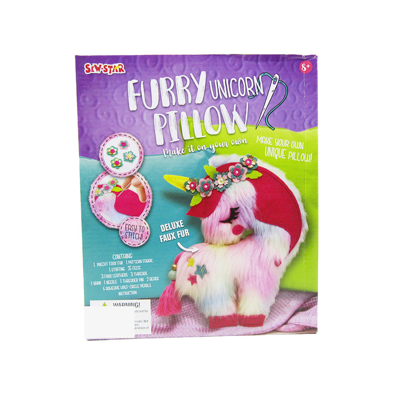 Furry Unicorn Pillow Kit