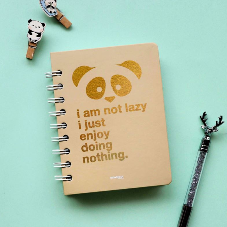 Pastel Notebook - Lazy Panda