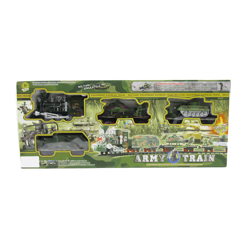 Military Army Train Set With Light And Light