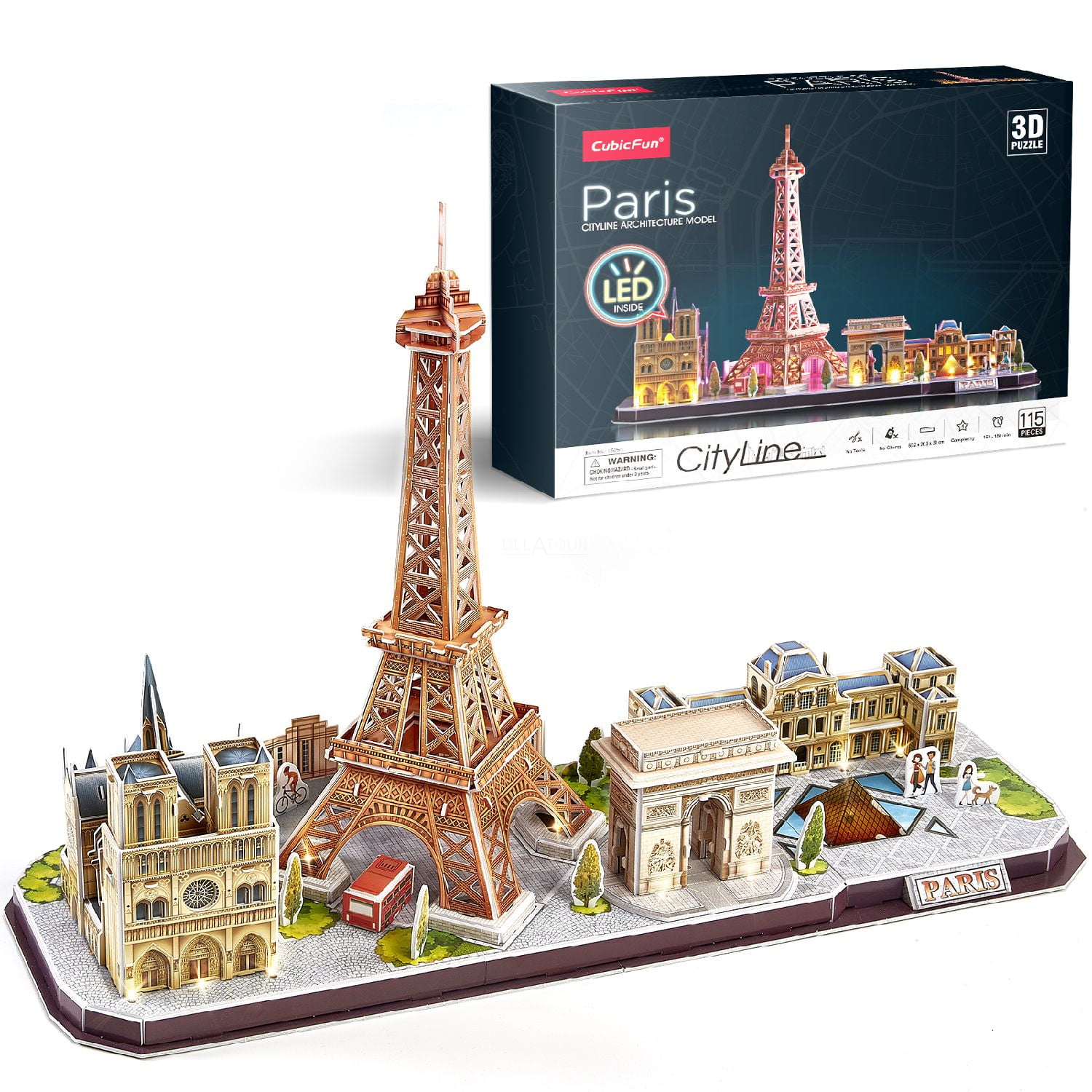 Paris 3D Puzzle With Light - 115 Pcs