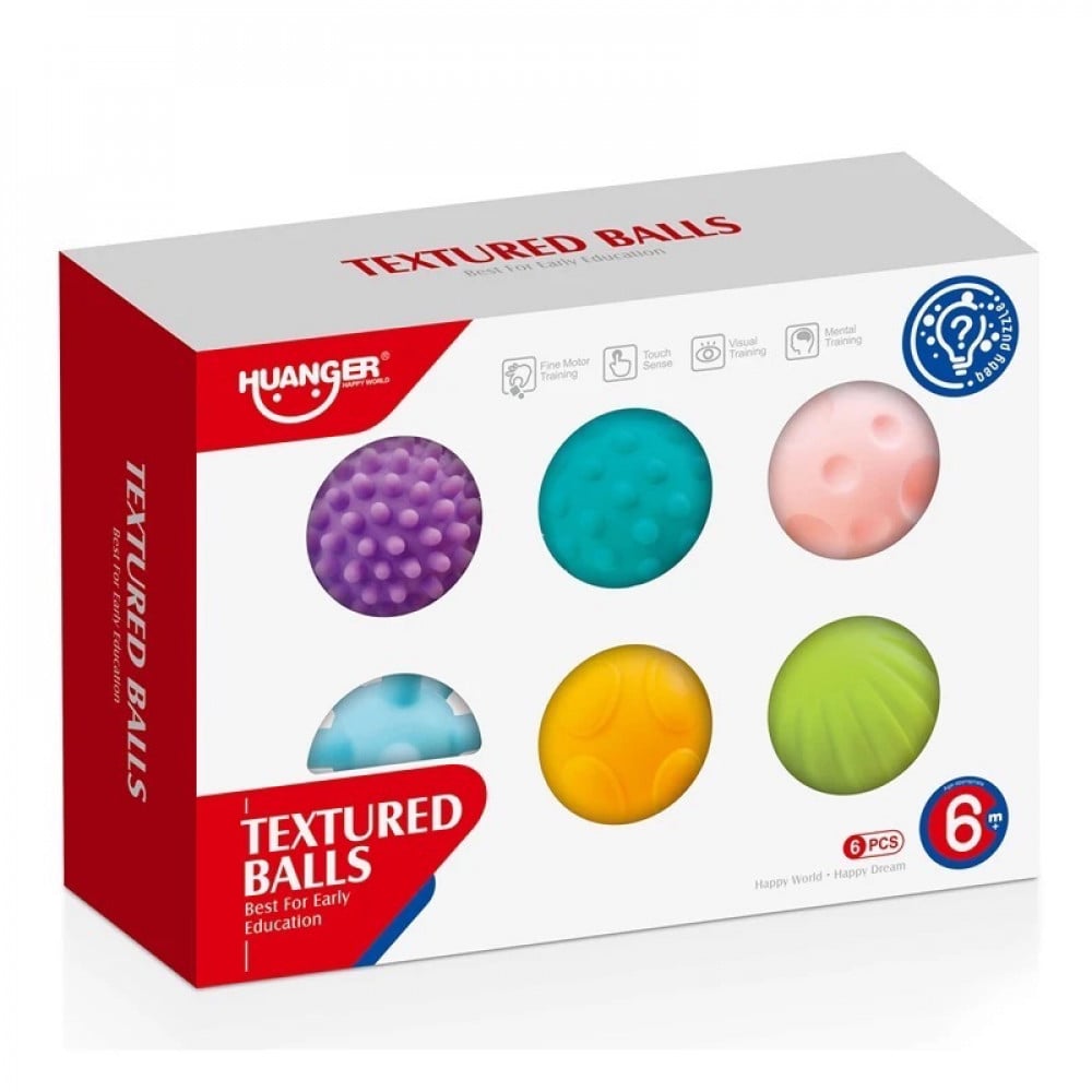 Textured Balls - 6 Pcs