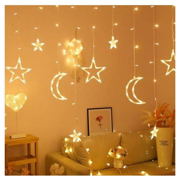 Light Decorations – LED Stars Crescent Curtain