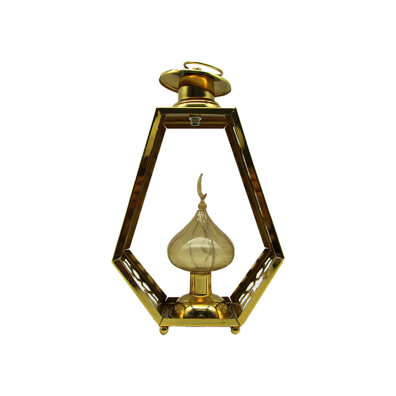 Ramadan Metal Golden Lantern Wirh Light