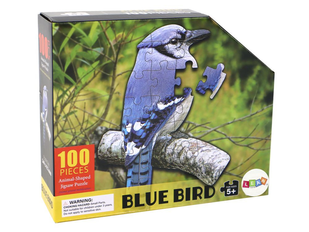 Animal-Shaped Jigsaw Puzzle - Blue Bird - 100 Pcs