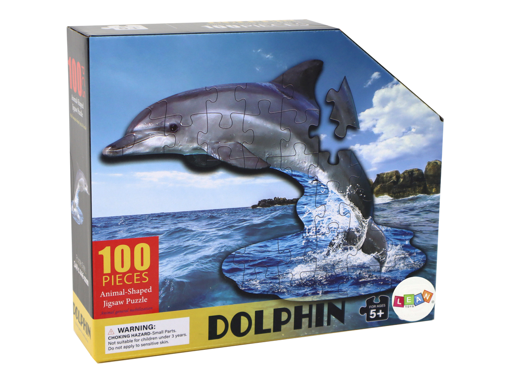 Animal-Shaped Jigsaw Puzzle - Dolphin - 100 Pcs