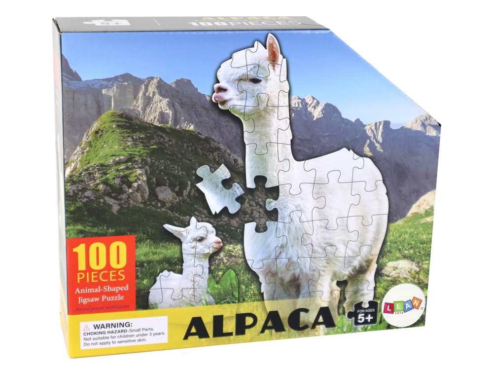 Animal-Shaped Jigsaw Puzzle - Alpaca - 100 Pcs