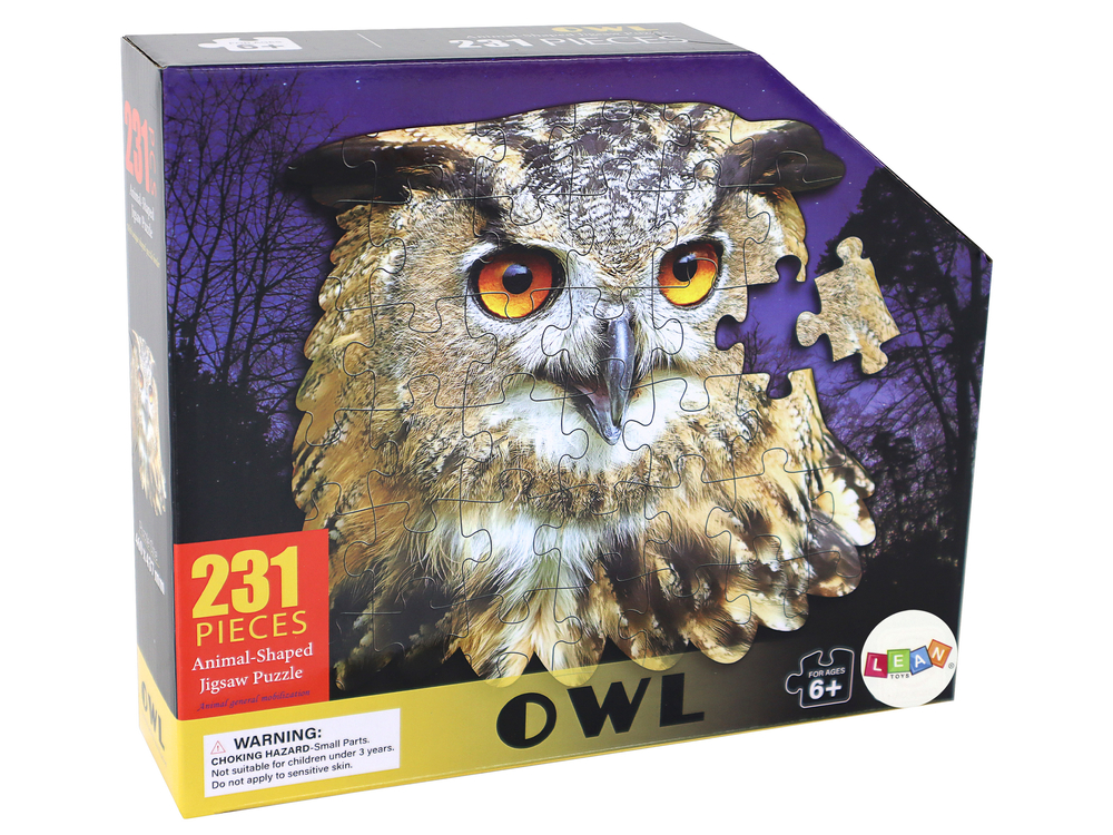 Animal-Shaped Jigsaw Puzzle - Owl - 231 Pcs