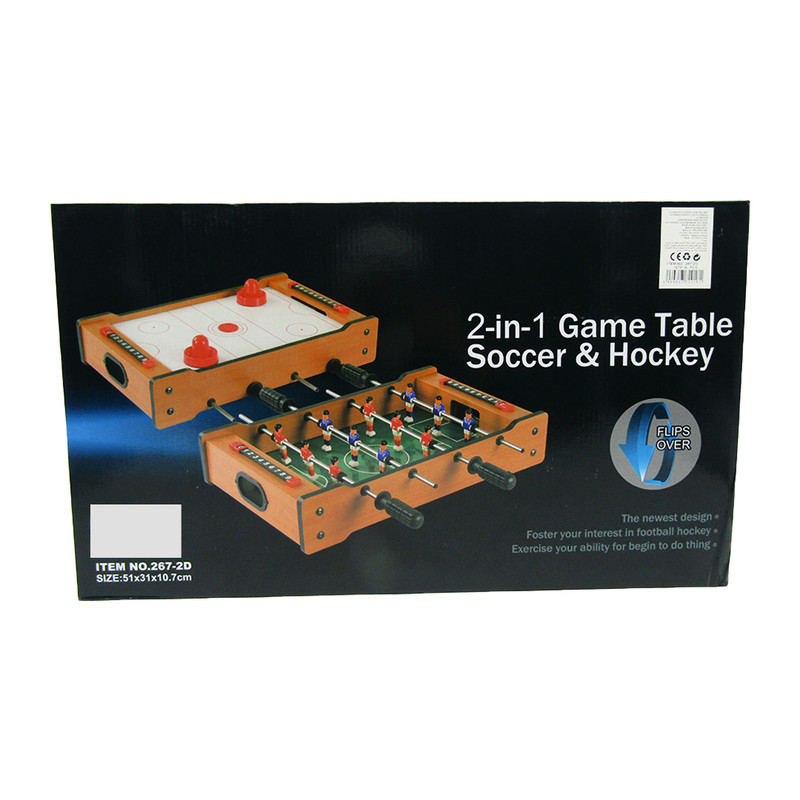 2-in-1 Game Table Soccer And Hockey
