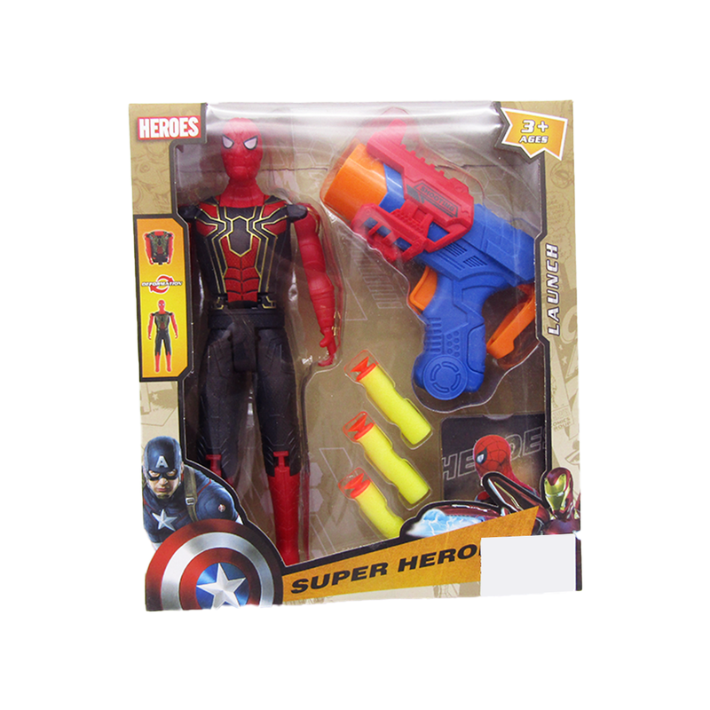 Super Heroes Soft Bullet Gun Set - Spiderman