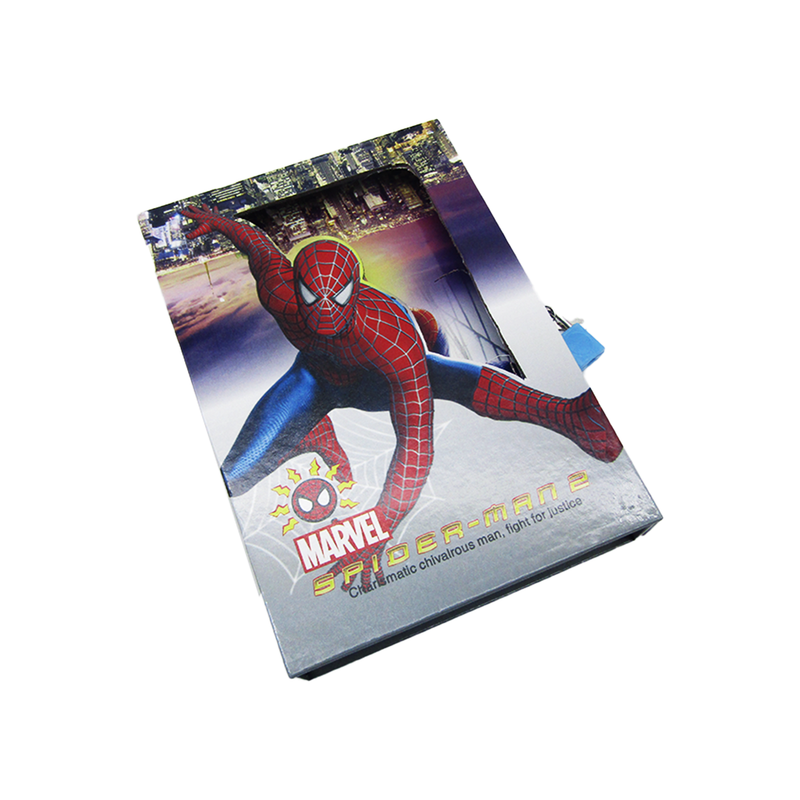 Hard Cover Notebook With Lock - Spiderman