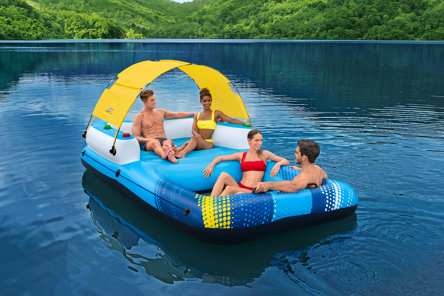 Hydro-Force™ 4-Person Swimming Island Summer Oasis
