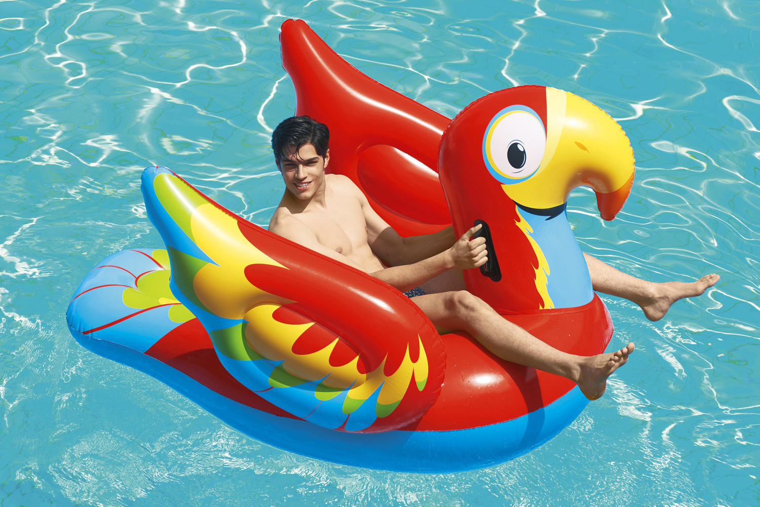 Inflatable parrot Pool Float Ride-On