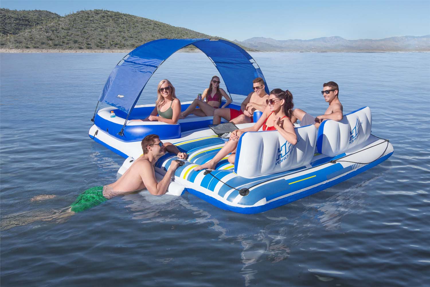 Hydro-Force™ 6-Person Swimming Island Tropical Breeze