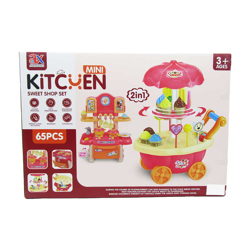 2IN1 Mini Kitchen And Sweet Shop Set With Light And Sound