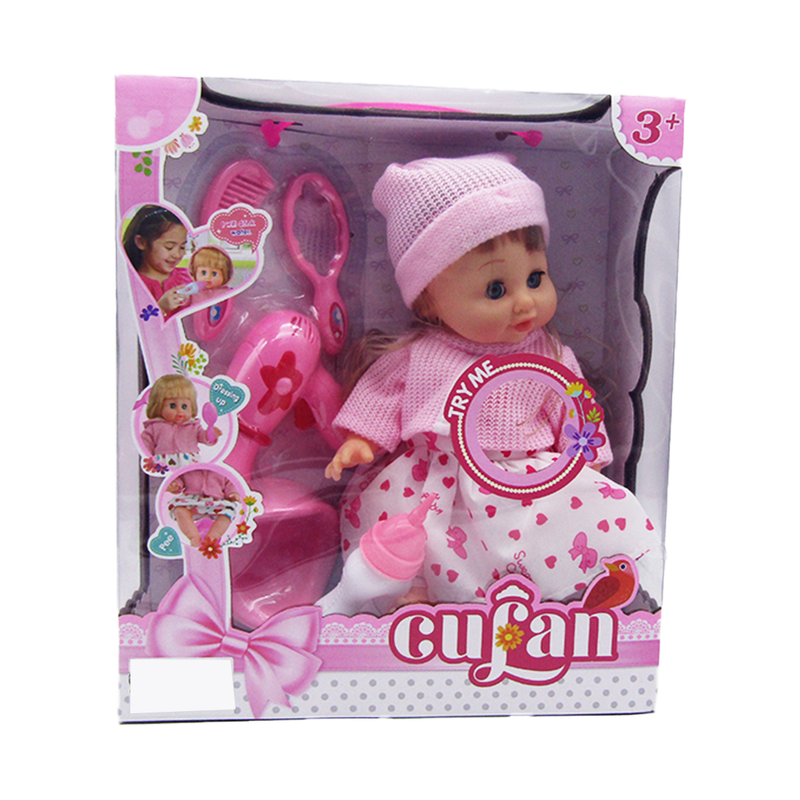 Cufan Baby Doll With Hair Play Set - Random Color