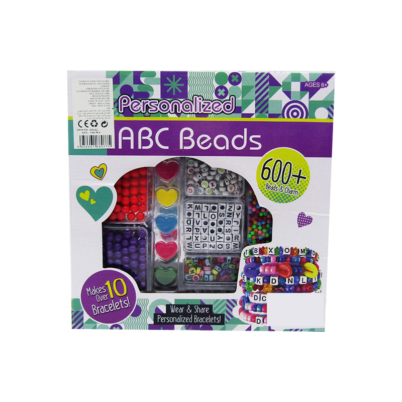 Personalized ABC Beads Jewelry Making Kit - 600 Beads