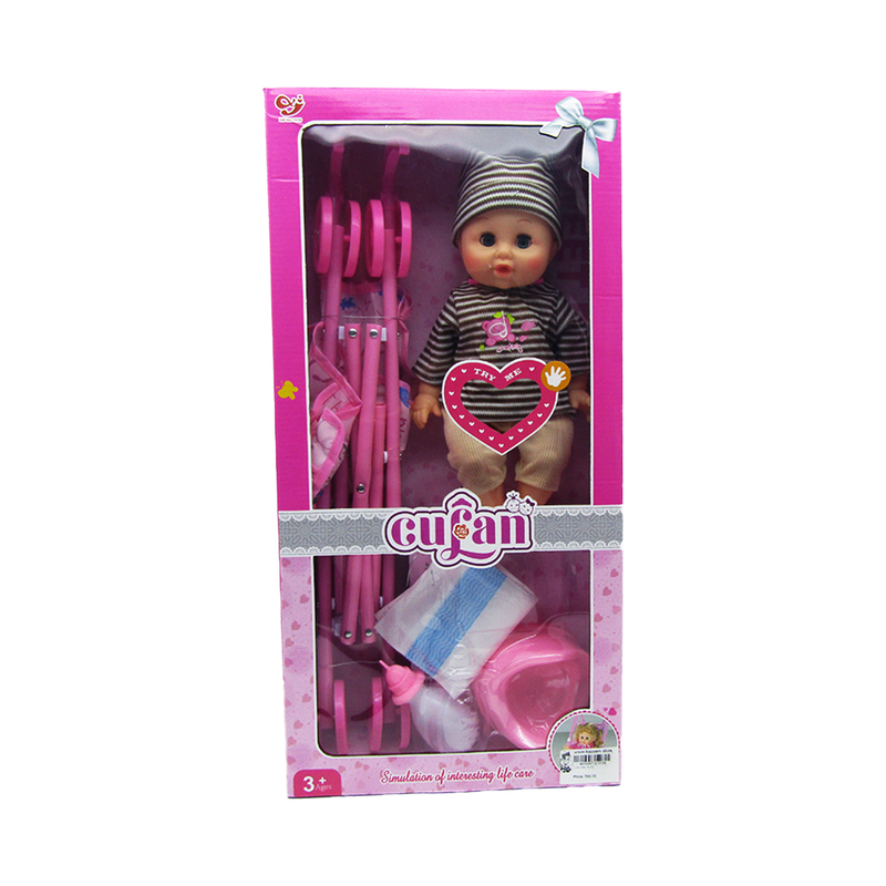 Cufan Baby Doll With Stroller With Sound