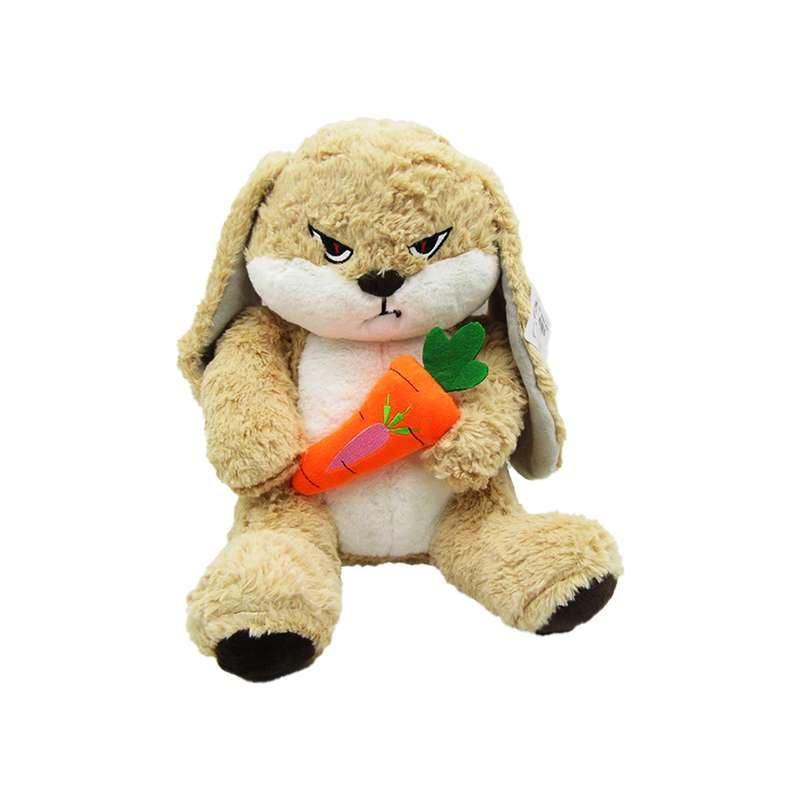 Plush Soft - Rabbit With Carrot - Brown