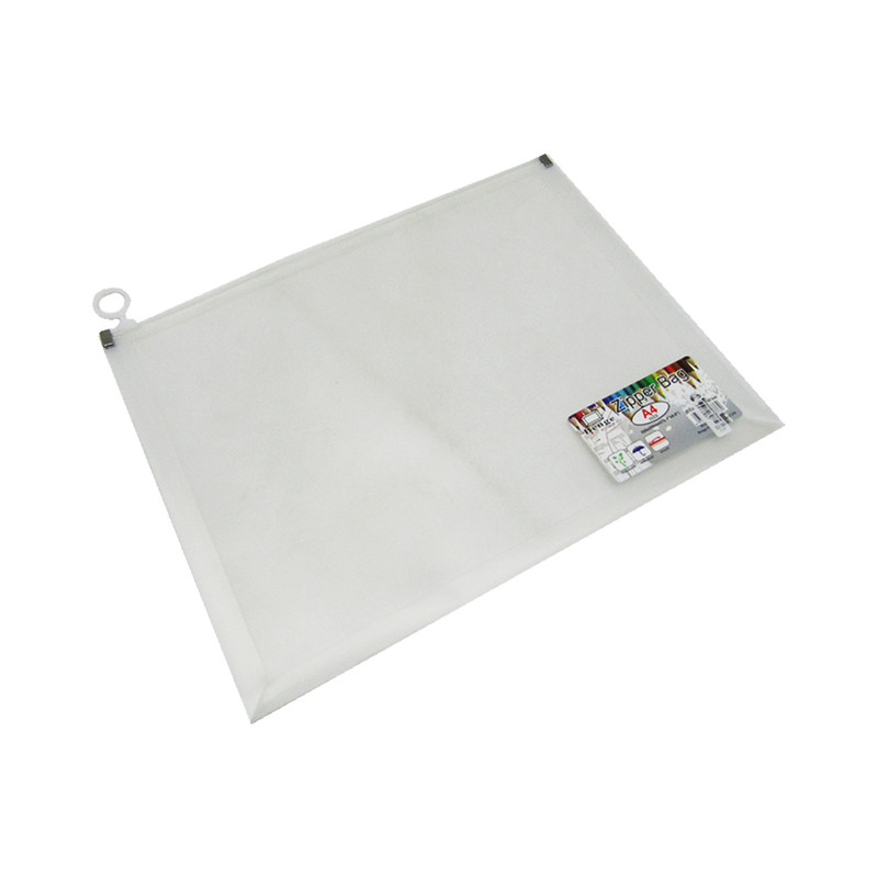 Transparent Zipper File A4 - White