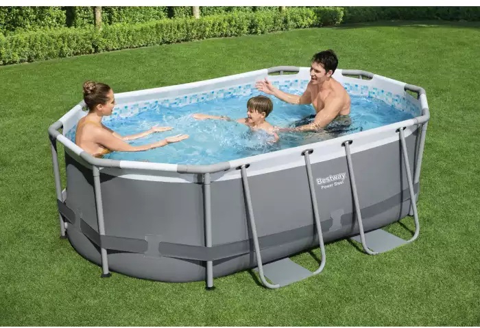 Power Steel™ Above Ground Pool Set With Filter Pump 305 x 200 x 84 Cm