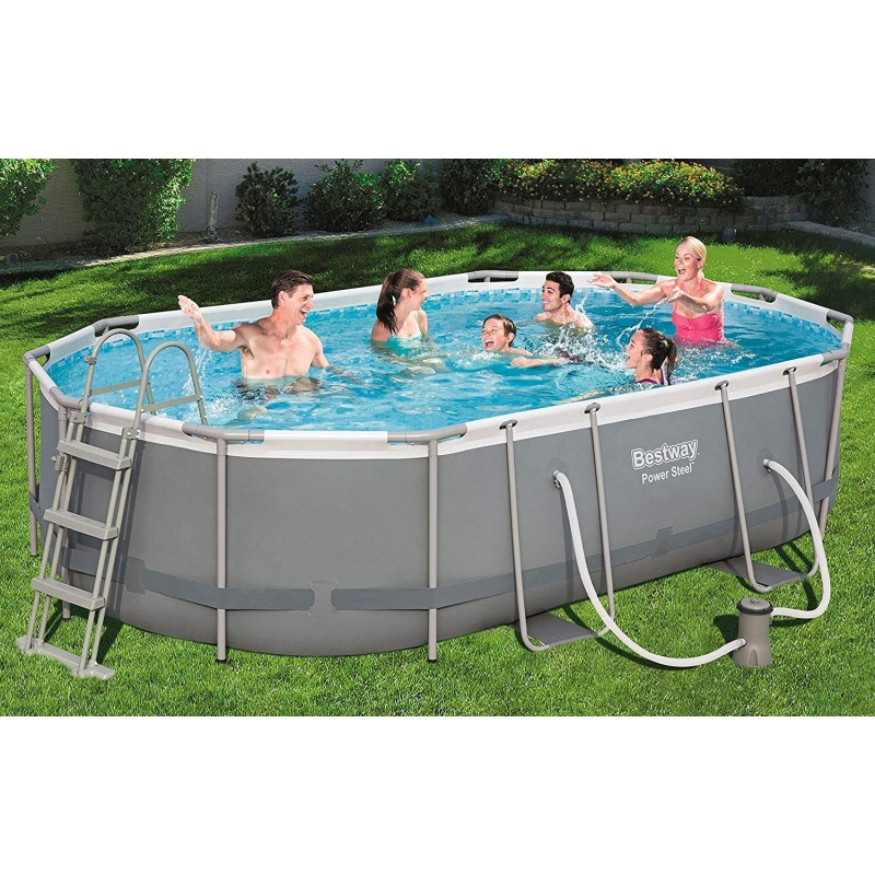 Power Steel™ Above Ground Pool Complete Set With Filter Pump