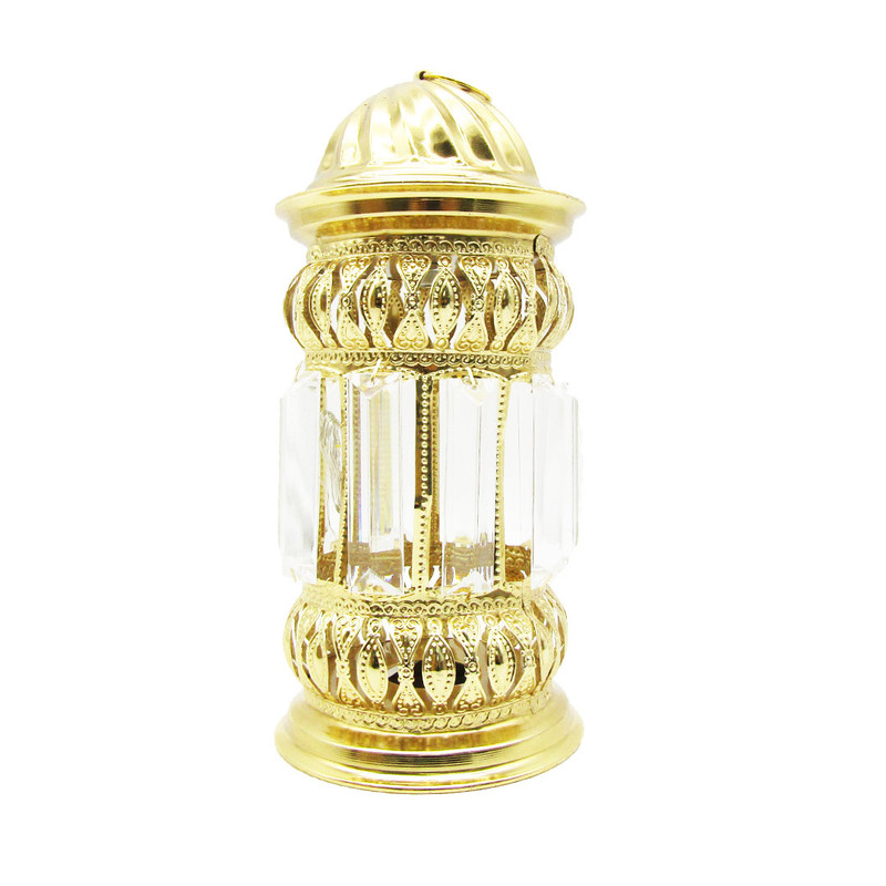 Metal Ramadan Crystal Lantern With Light - Large