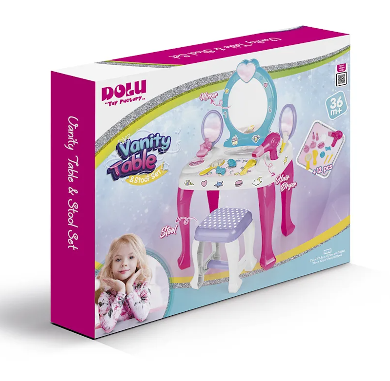 Unicorn Vanity Table Set with Mirror