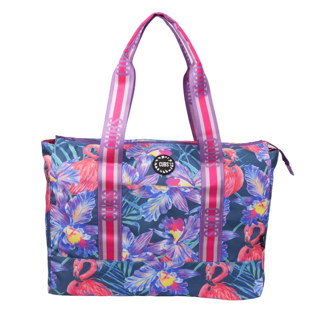 Skinny Flamingos & Tie Dye Double Face Tote Bag