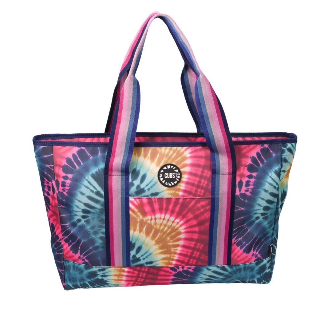 Deep Shades of Tie Dye Single Face Tote Bag