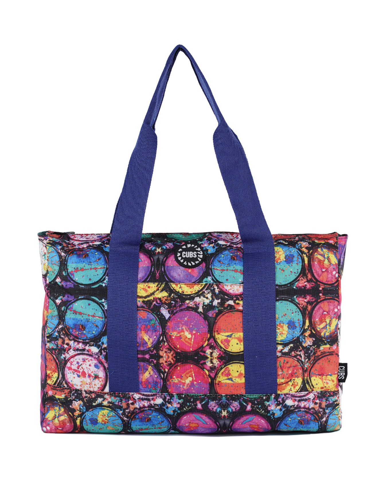 Paint Box & Neon Black Tie Dye Double Face Tote Bag