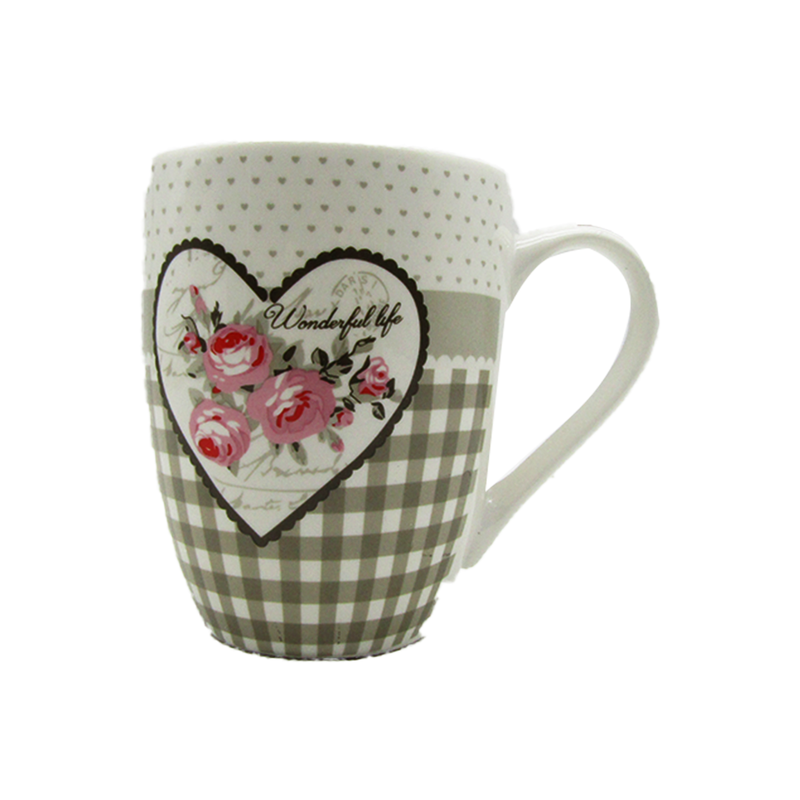 Printed Porcelain Mug - Flowers - Random Design