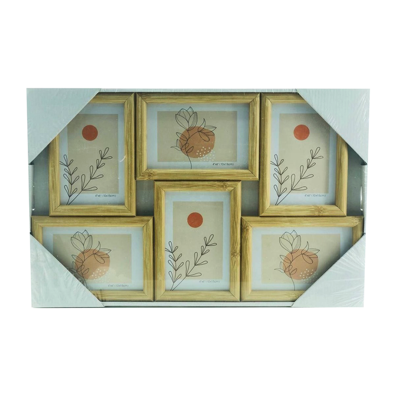 Wooden Multi Photo Frame - 6 Photos