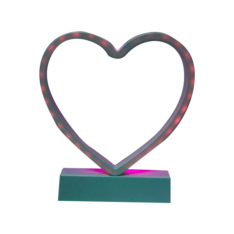 Neon Decorative Lights with Base - Heart