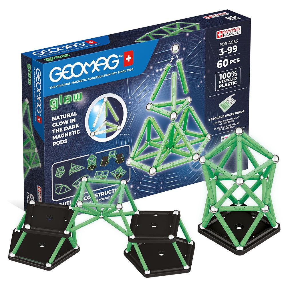 Glow In The Dark Magnetic Constructions - 60 Pcs