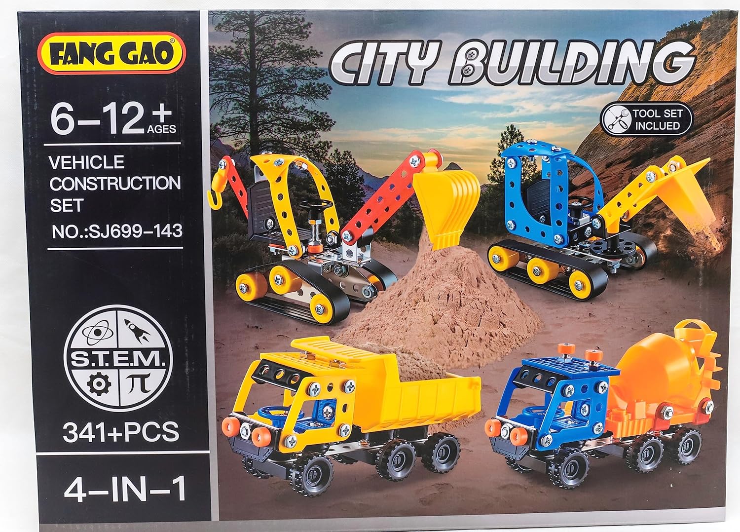 4-In-1 City Building Construction Set - 431 Pcs