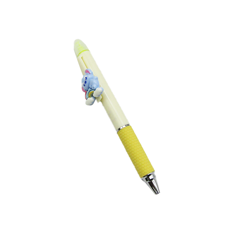 Gel Pen With Highlighter Stitch Yellow