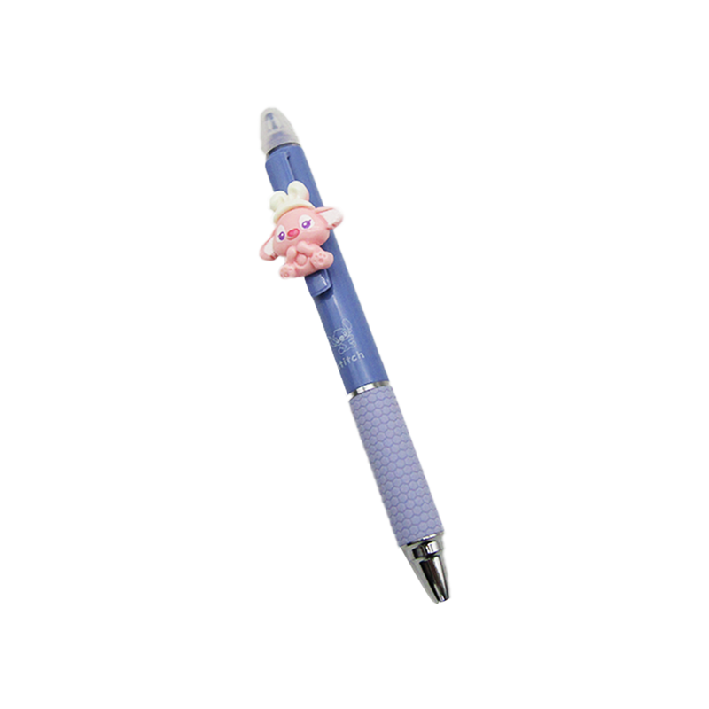 Gel Pen With Highlighter Stitch Purple