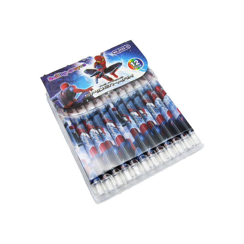 Rolling Crayon Color Set - Spiderman